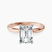 Lyla Hidden Accents Solitaire Lab Diamond Engagement Ring in 14kt Rose Gold