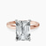 Pre-Designed 14kt Rose Gold Lyla Hidden Accents Solitaire Lab Diamond Ring