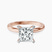 Lyla Hidden Accents Solitaire Lab Diamond Engagement Ring in 9ct Rose Gold