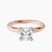 Pre-Designed 10kt Rose Gold Lyla Hidden Accents Solitaire Lab Diamond Ring