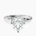 Lyla Hidden Accents Solitaire Lab Diamond Engagement Ring in 9ct White Gold