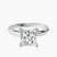 Lyla Hidden Accents Solitaire Lab Diamond Engagement Ring in 14ct White Gold