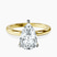 Lyla Hidden Accents Solitaire Lab Diamond Engagement Ring in 9ct Yellow Gold