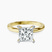 Lyla Hidden Accents Solitaire Lab Diamond Engagement Ring in 9ct Yellow Gold