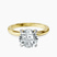 Lyla Hidden Accents Solitaire Lab Diamond Engagement Ring in 18ct Yellow Gold