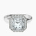 Pre-Designed Platinum Anna Hidden Accents Halo Lab Diamond Ring