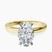 Mystic Secret Halo Lab Diamond Engagement Ring in 18kt Yellow Gold