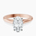 Siran Secret Halo Lab Diamond Engagement Ring in 10kt Rose Gold