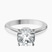 Pre-Designed Platinum Siran Secret Halo Lab Diamond Ring
