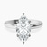 Pre-Designed Platinum Siran Secret Halo Lab Diamond Ring