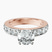 Adele Side Stone Lab Diamond Engagement Ring in 10kt Rose Gold