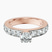 Pre-Designed 10kt Rose Gold Adele Side Stone Lab Diamond Ring