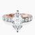 Adele Side Stone Lab Diamond Engagement Ring in 10kt Rose Gold