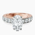 Adele Side Stone Lab Diamond Engagement Ring in 14kt Rose Gold
