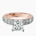 Adele Side Stone Lab Diamond Engagement Ring in 18kt Rose Gold
