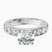 Adele Side Stone Lab Diamond Engagement Ring in 14kt White Gold