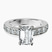 Adele Side Stone Lab Diamond Engagement Ring in 10kt White Gold