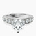 Adele Side Stone Lab Diamond Engagement Ring in 14kt White Gold