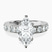 Adele Side Stone Lab Diamond Engagement Ring in 14kt White Gold