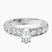 Pre-Designed 10kt White Gold Adele Side Stone Lab Diamond Ring