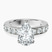 Adele Side Stone Lab Diamond Engagement Ring in 14kt White Gold