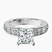 Adele Side Stone Lab Diamond Engagement Ring in 14kt White Gold