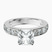 Adele Side Stone Lab Diamond Engagement Ring in 14kt White Gold