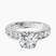 Adele Side Stone Lab Diamond Engagement Ring in 14kt White Gold
