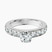 Pre-Designed 10kt White Gold Adele Side Stone Lab Diamond Ring