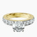 Adele Side Stone Lab Diamond Engagement Ring in 18kt Yellow Gold