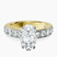 Adele Side Stone Lab Diamond Engagement Ring in 10kt Yellow Gold
