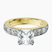 Adele Side Stone Lab Diamond Engagement Ring in 10kt Yellow Gold