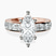 Alfreda Half Eternity Lab Diamond Engagement Ring in 18kt Rose Gold