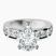 Alfreda Half Eternity Lab Diamond Engagement Ring in 18ct White Gold