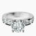 Alfreda Half Eternity Lab Diamond Engagement Ring in Platinum
