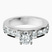 Pre-Designed 10kt White Gold Alfreda Half Eternity Lab Diamond Ring