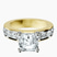Pre-Designed 10kt Yellow Gold Alfreda Half Eternity Lab Diamond Ring