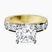 Pre-Designed 10kt Yellow Gold Alfreda Half Eternity Lab Diamond Ring