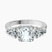 Winnie Harlow Three stone Side Pear Lab Diamond Engagement Ring in Platinum