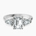 Winnie Harlow Three stone Side Pear Lab Diamond Engagement Ring in Platinum