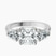 Winnie Harlow Three stone Side Pear Lab Diamond Engagement Ring in Platinum