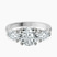 10kt White Gold Della Three stone Side Pear Lab Diamond Ring