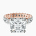 Pre-Designed 18kt Rose Gold Celeste Side Oval Lab Diamond Eternity Ring