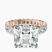 Pre-Designed 18kt Rose Gold Celeste Side Oval Lab Diamond Eternity Ring