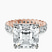 Pre-Designed 14kt Rose Gold Celeste Side Oval Lab Diamond Eternity Ring