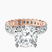 Pre-Designed 10kt Rose Gold Celeste Side Oval Lab Diamond Eternity Ring
