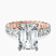 Pre-Designed 14kt Rose Gold Celeste Side Oval Lab Diamond Eternity Ring