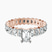 Pre-Designed 10kt Rose Gold Celeste Side Oval Lab Diamond Eternity Ring