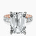 Pre-Designed 10kt Rose Gold Celeste Side Oval Lab Diamond Eternity Ring