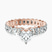 Pre-Designed 18kt Rose Gold Celeste Side Oval Lab Diamond Eternity Ring